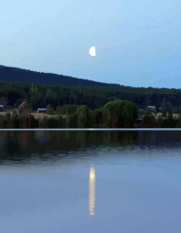 Moonlit Lake Landscape Paint By Numbers