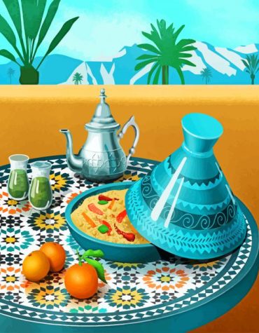 Moroccan Tagine Artwork Paint By Numbers