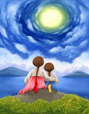 Mother and Daughter Bonding Paint By Numbers