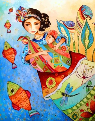 Mother and Daughter Bonding Paint By Numbers