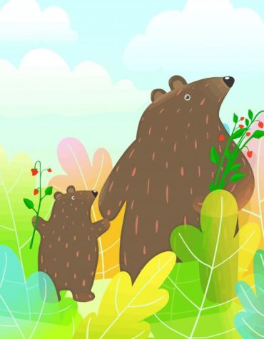 Cartoon Mother Bear Paint By Numbers