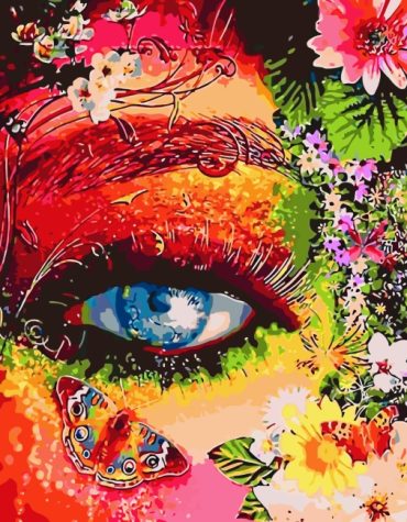 Mother Earth Floral Eye Paint By Numbers