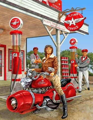 Motorcycle Adventure Woman Paint By Numbers