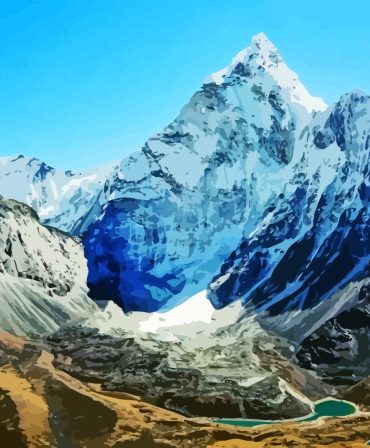 Mount Everest Nature Scene Paint By Numbers