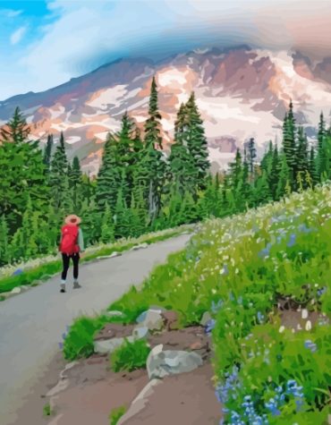 Mount Rainier Scenic Landscape Paint By Numbers