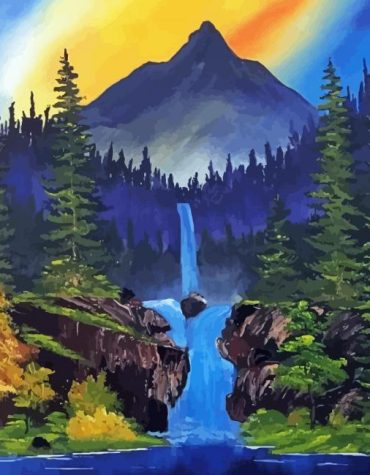 Mystic Mountain Waterfall Paint By Numbers