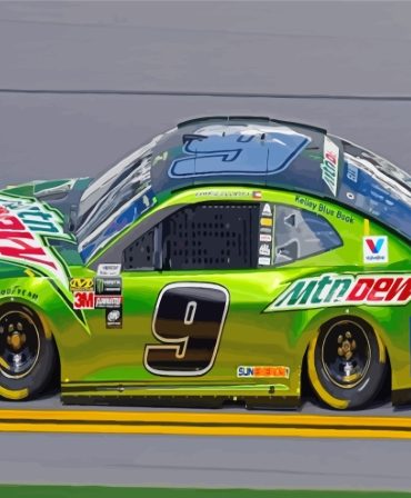Mountain Dew Sports Car Paint By Numbers