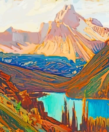JEH Macdonald Mountains Paint By Numbers