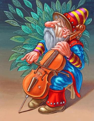 Fantasy Musician Dwarf Paint By Numbers