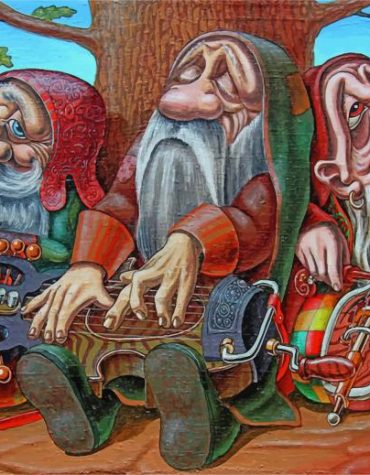 Fantasy Dwarfs Music Paint By Numbers