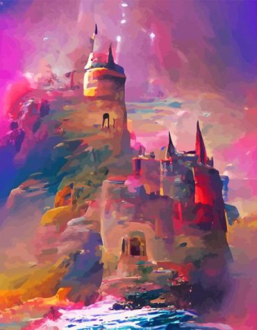 Mystic Castle Abstract Paint By Numbers