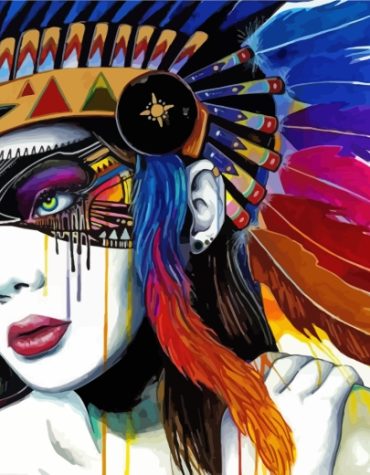 Native American Woman Paint By Numbers