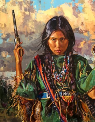 Native American Woman Painting Set Paint By Numbers