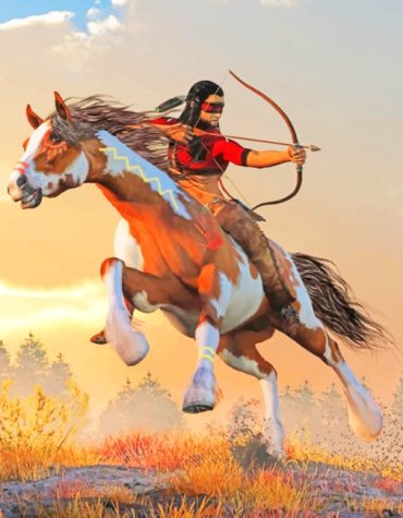 Native American Horse Ride Paint By Numbers