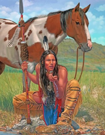 Native American Horse Paint By Numbers