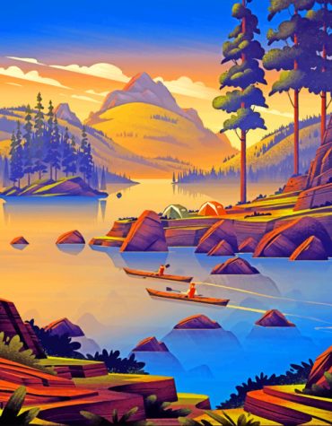 Forest Landscape Paint By Numbers