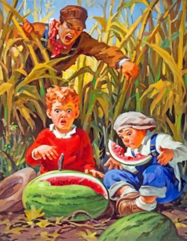 Naughty Boys Watermelon Fields Paint By Numbers