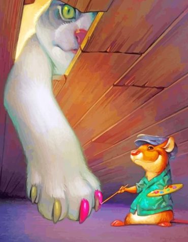 Naughty Mouse with Pets Paint By Numbers