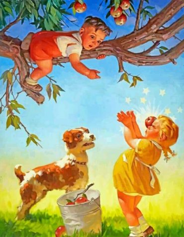 Playful Dogs with Siblings Paint By Numbers