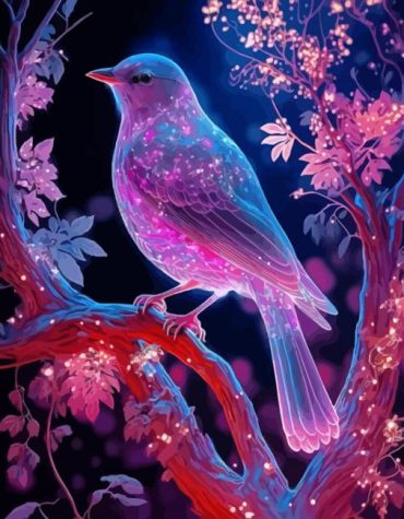 Bright Neon Bird Paint By Numbers