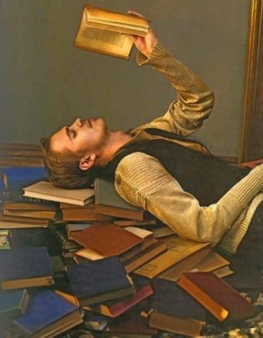 Nerd Man Vintage Reading Paint By Numbers