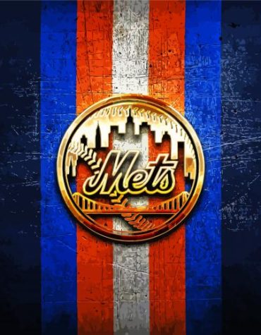 New York Mets Colorful Logo Paint By Numbers