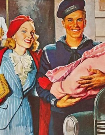 Newborn and Parents Bonding Paint By Numbers