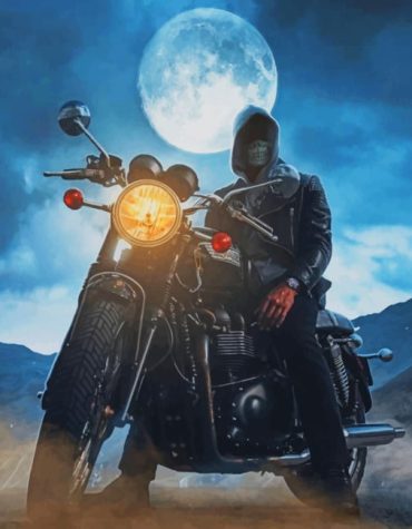 Nighttime Biker Adventure Paint By Numbers