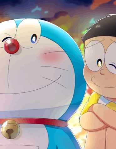 Doraemon Cartoon Paint By Numbers