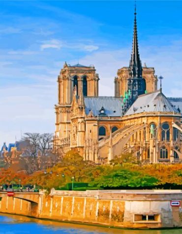Notre Dame Paris Landscape Paint By Numbers