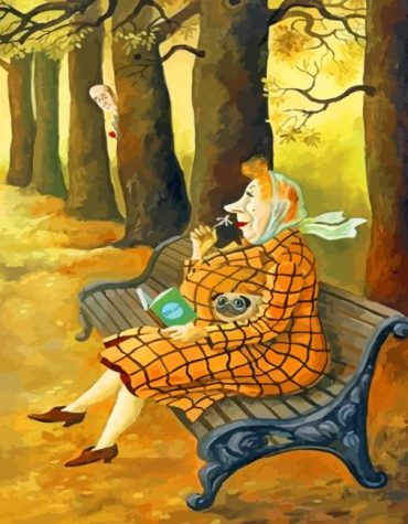 Romantic Old Lovers Paint By Numbers