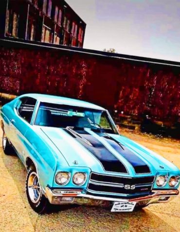 Blue Muscle Car Masterpiece Paint By Numbers