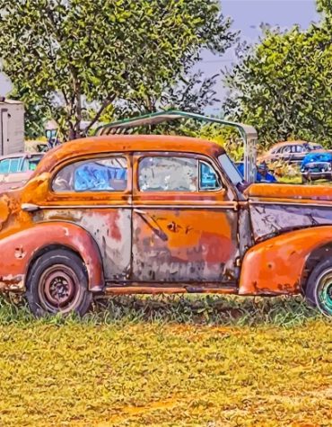Old Rusty Car Paint By Numbers