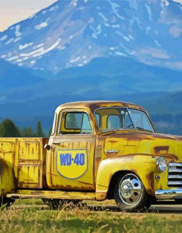 Yellow Chevrolet Truck Paint By Numbers