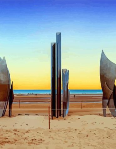Omaha Beach Sunset Paint By Numbers