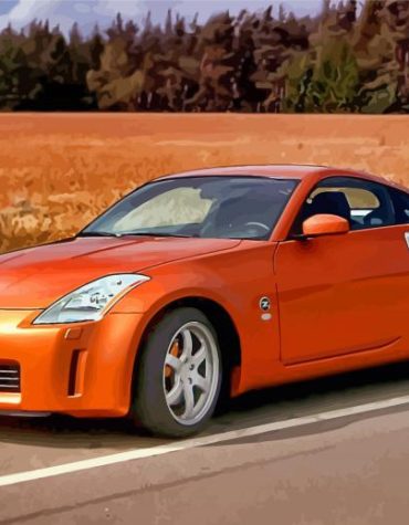 Orange Nissan 350z Tuning Paint By Numbers