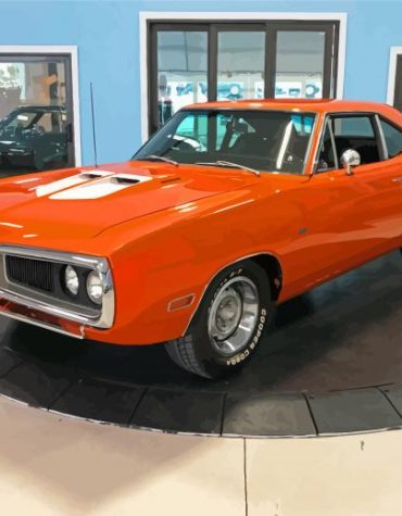 Orange Super Bee Car Paint By Numbers