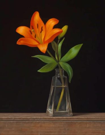 Orange Flower Vase Paint By Numbers