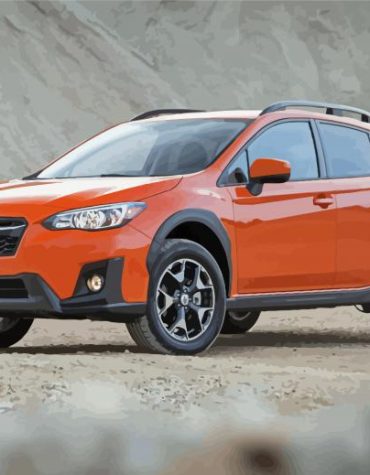 Orange Subaru Crosstrek Paint By Numbers