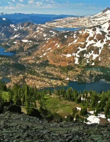 Mountain Landscape Pacific Crest Trail Paint By Numbers