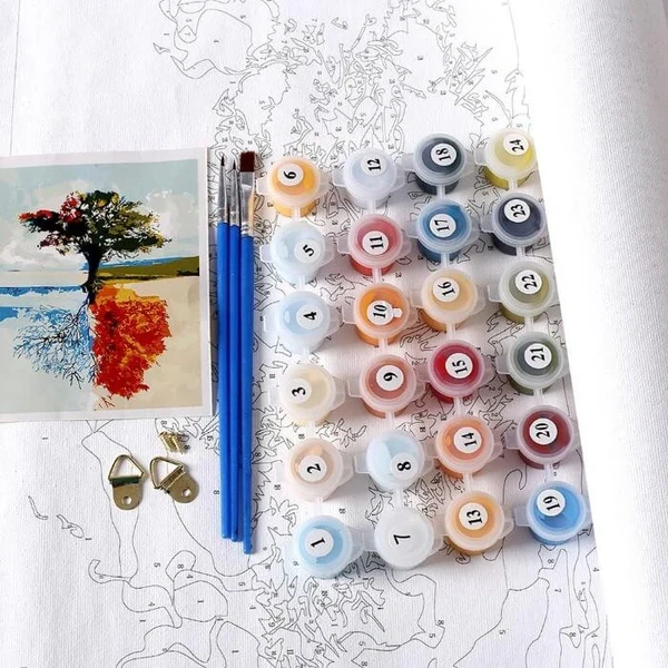 Setting up the Colorful Watercolor Mandala Paint By Numbers workspace