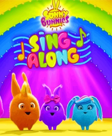 Sunny Bunnies Colorful Cartoon Paint By Numbers