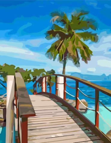 Serene Beach Landscape Paint By Numbers