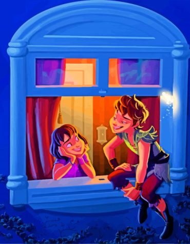 Peter Pan and Wendy Animation Paint By Numbers