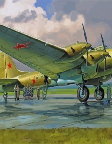 Petlyakov Pe 8 Military Plane Paint By Numbers