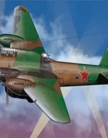 Petlyakov Pe 8 Military Aircraft Paint By Numbers