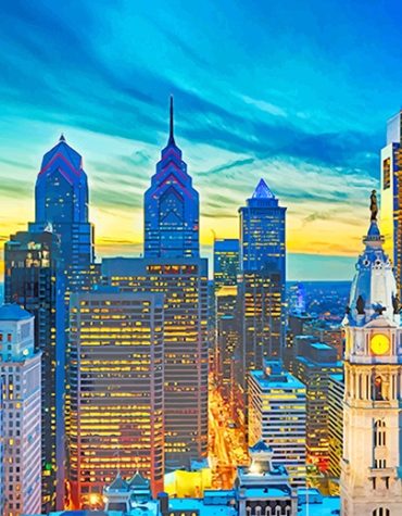 Philadelphia Skyline Paint By Numbers