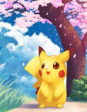 Pikachu Anime Art Paint By Numbers