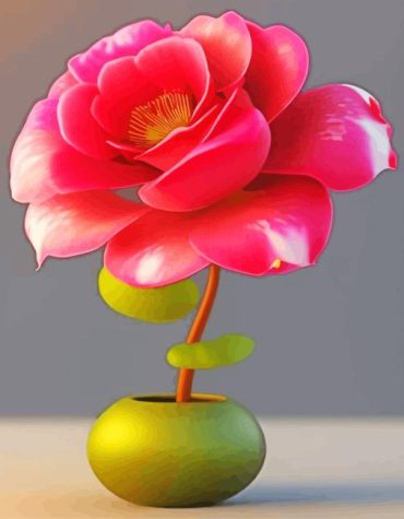 Pink Bloom Paint By Numbers