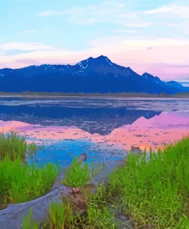 Pioneer Peak Scenic Nature Paint By Numbers